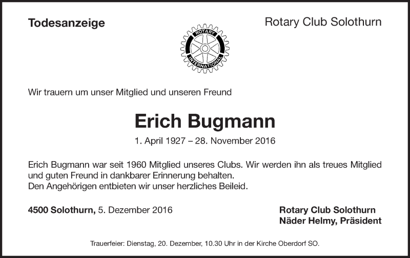 Bugmann, Erich